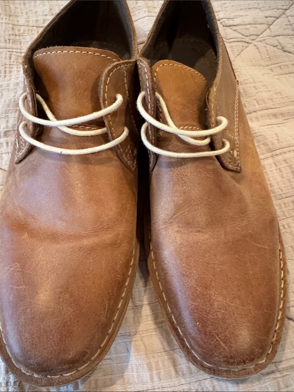 Men's Brown Leather Casual Lace-Up Shoes